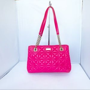 Kate Spade Hot Pink Quilted Shoulder Bag Tote